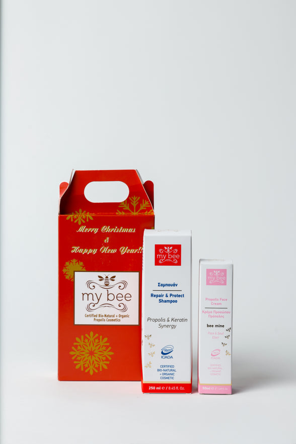 Propolis & Keratin Shampoo + Propolis Face Cream bee mine